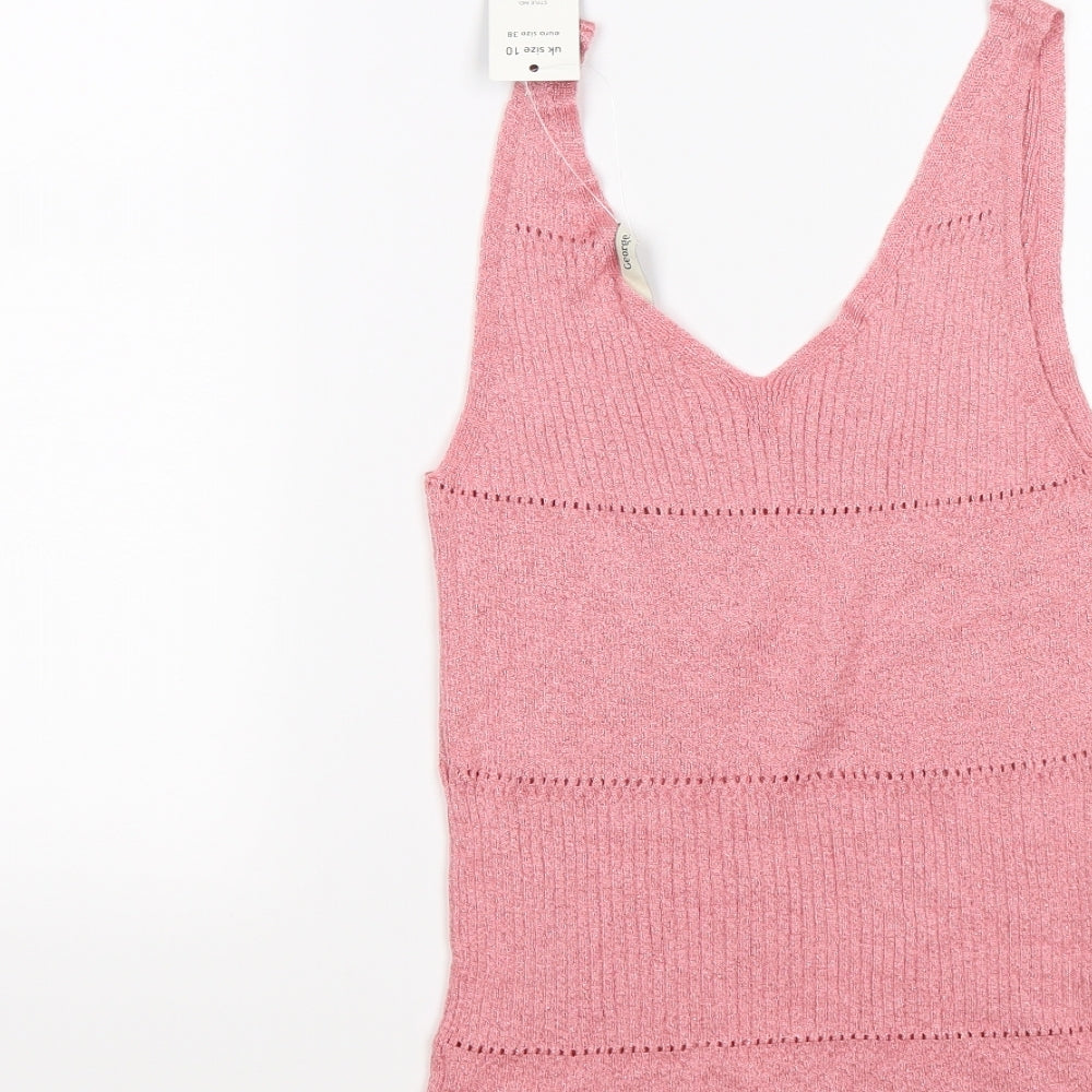 George Womens Pink  Knit Tunic Tank Size 10