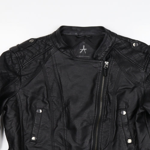 Primark Womens Black   Biker Jacket Size 16