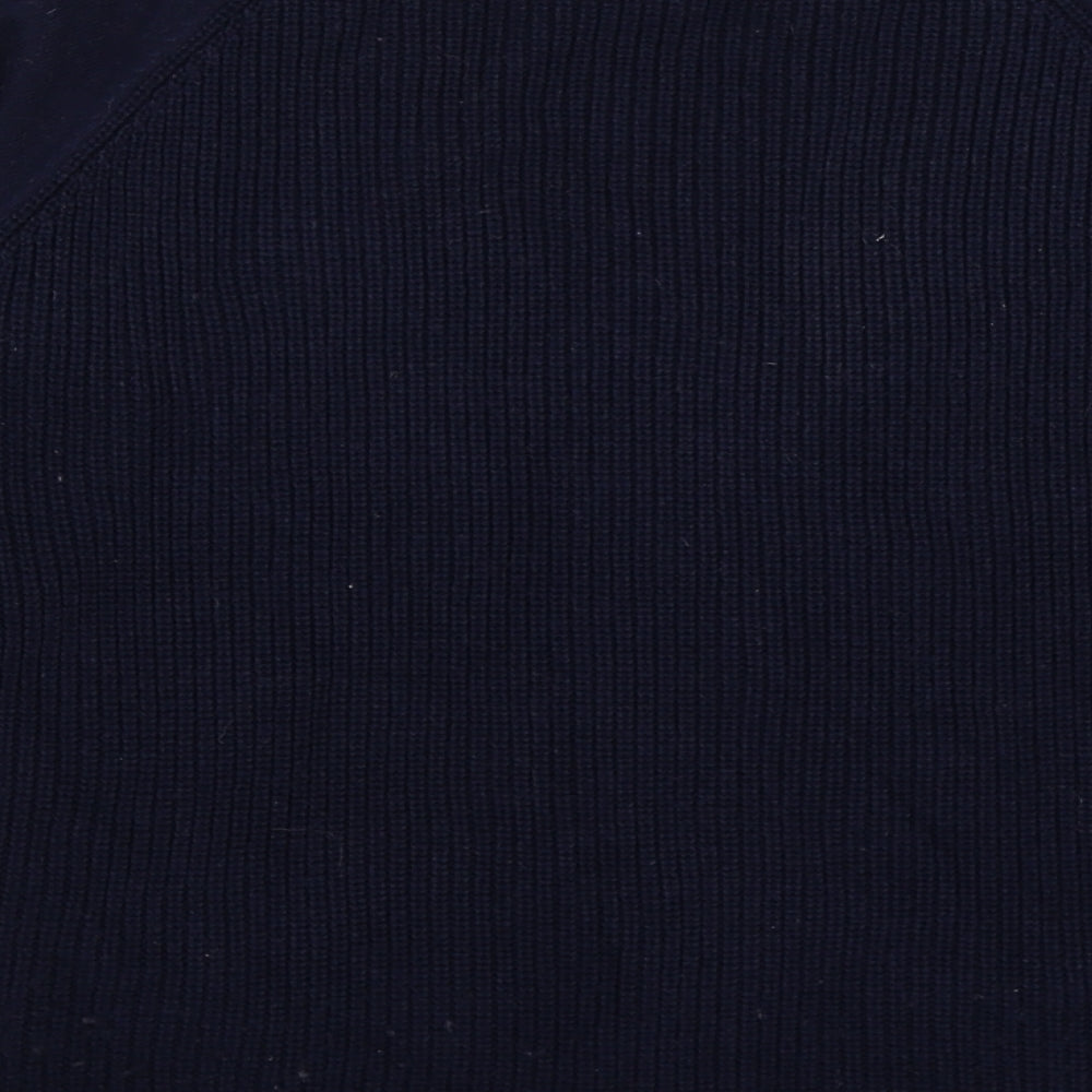 Red Herring Womens Blue Polka Dot Knit Pullover Jumper Size 14  - hearts
