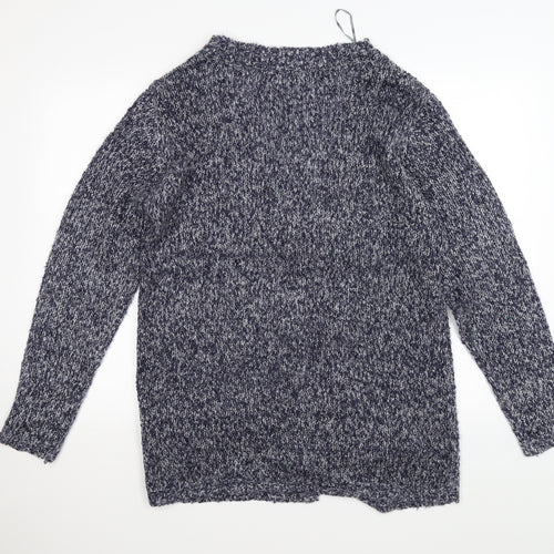 THINK POSITIVE Womens Blue  Knit Cardigan Jumper Size M