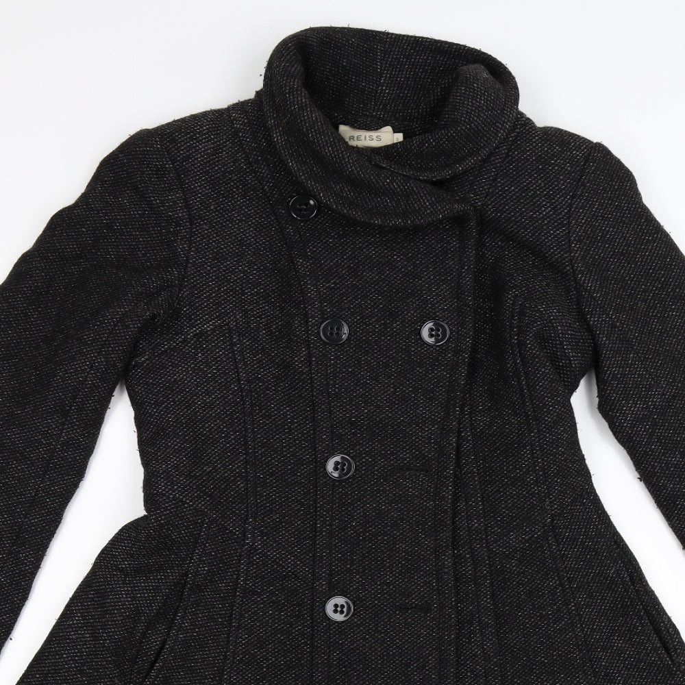 Reiss Womens Grey  Knit Trench Coat Coat Size S