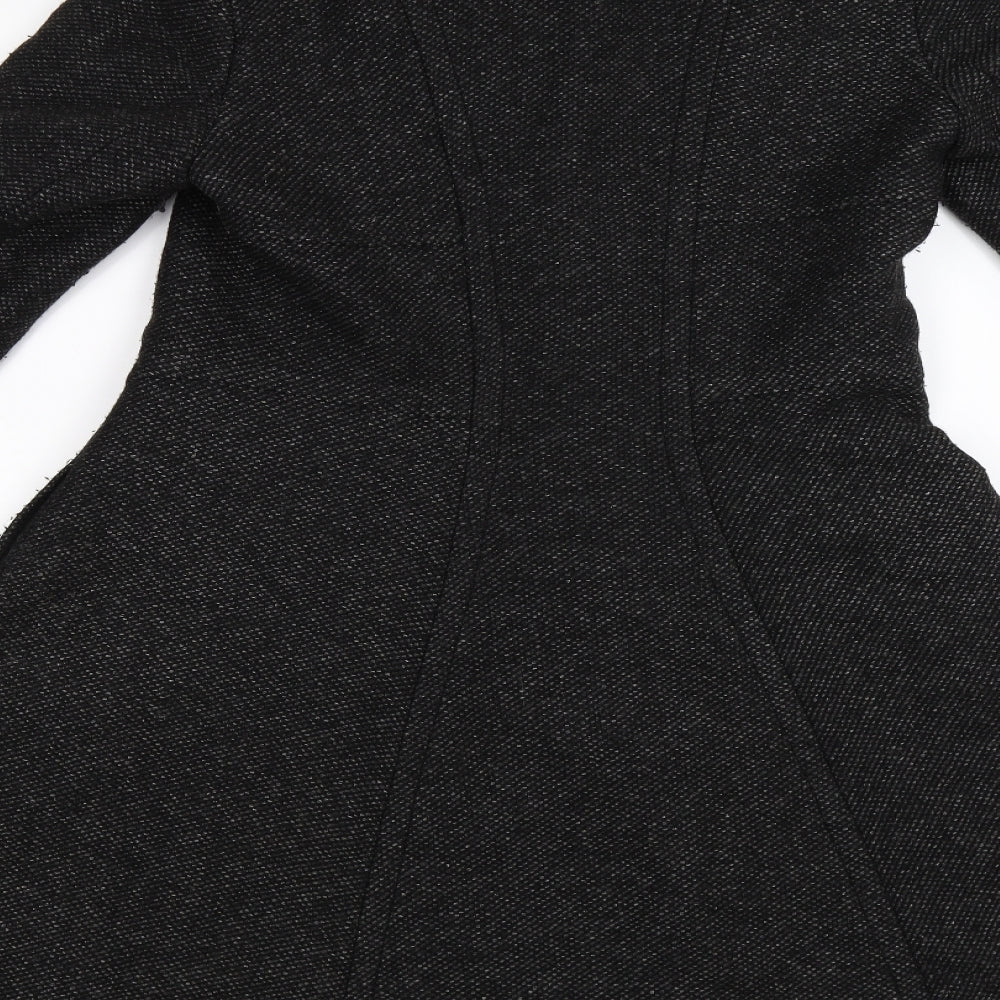 Reiss Womens Grey  Knit Trench Coat Coat Size S