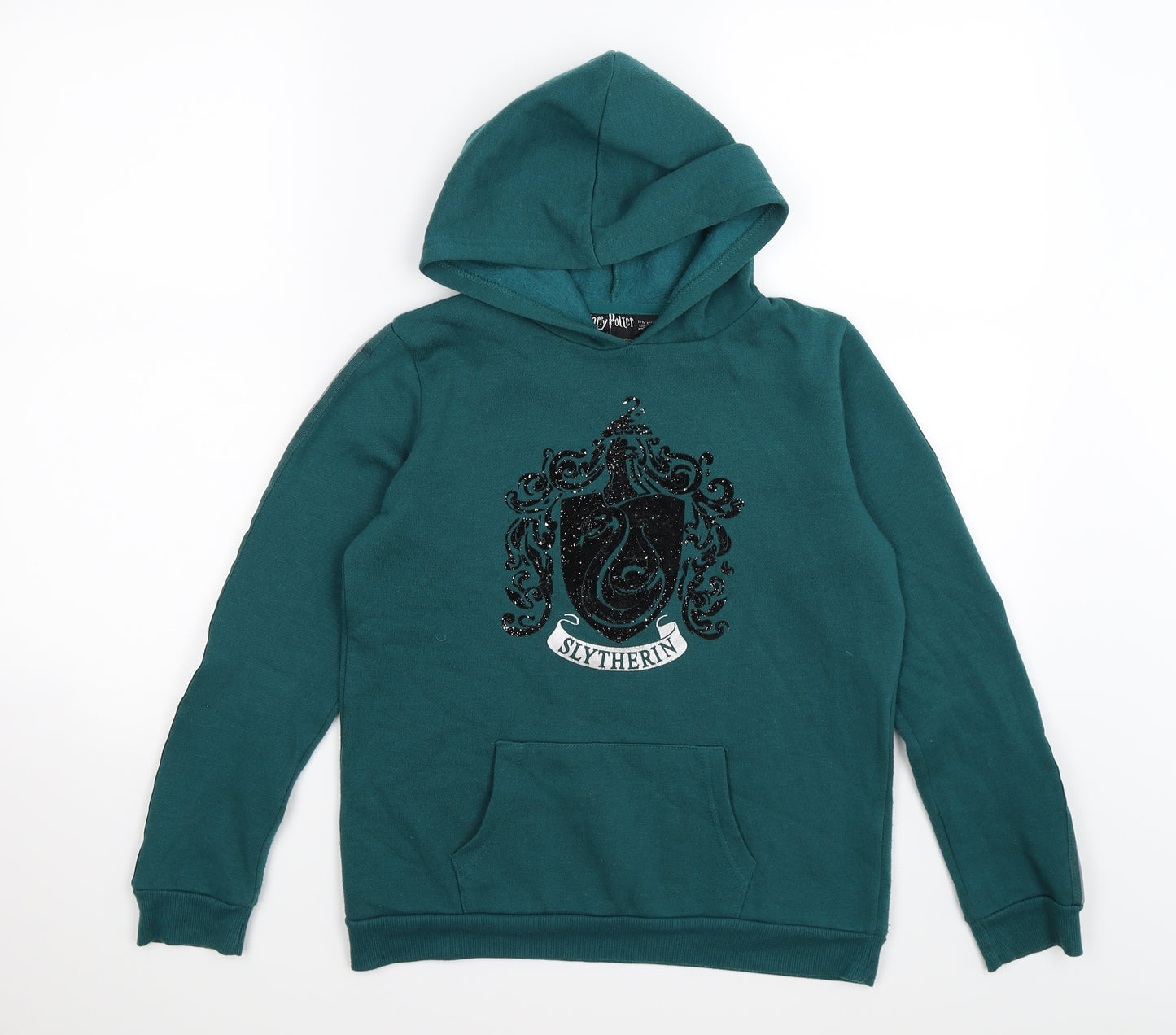 Harry Potter Girls Green   Pullover Hoodie Size 11-12 Years  - SLYHERIN