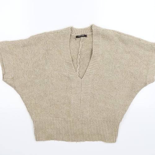 Strand Womens Beige  Knit Pullover Jumper Size M