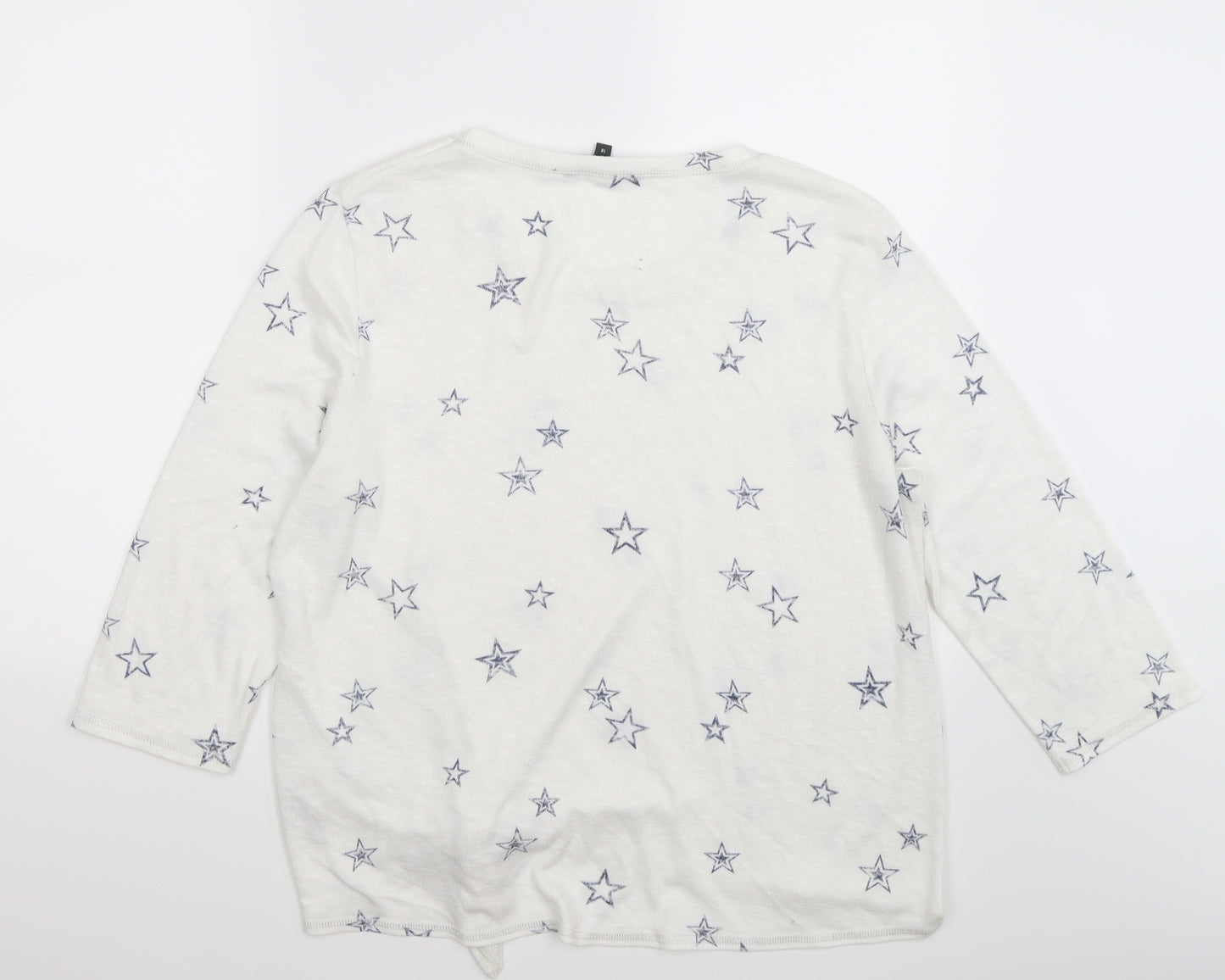 Bonmarché Womens White  Knit Pullover Jumper Size 18  - stars