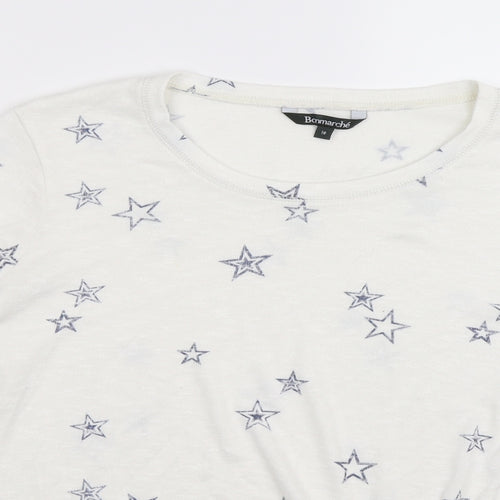 Bonmarché Womens White  Knit Pullover Jumper Size 18  - stars
