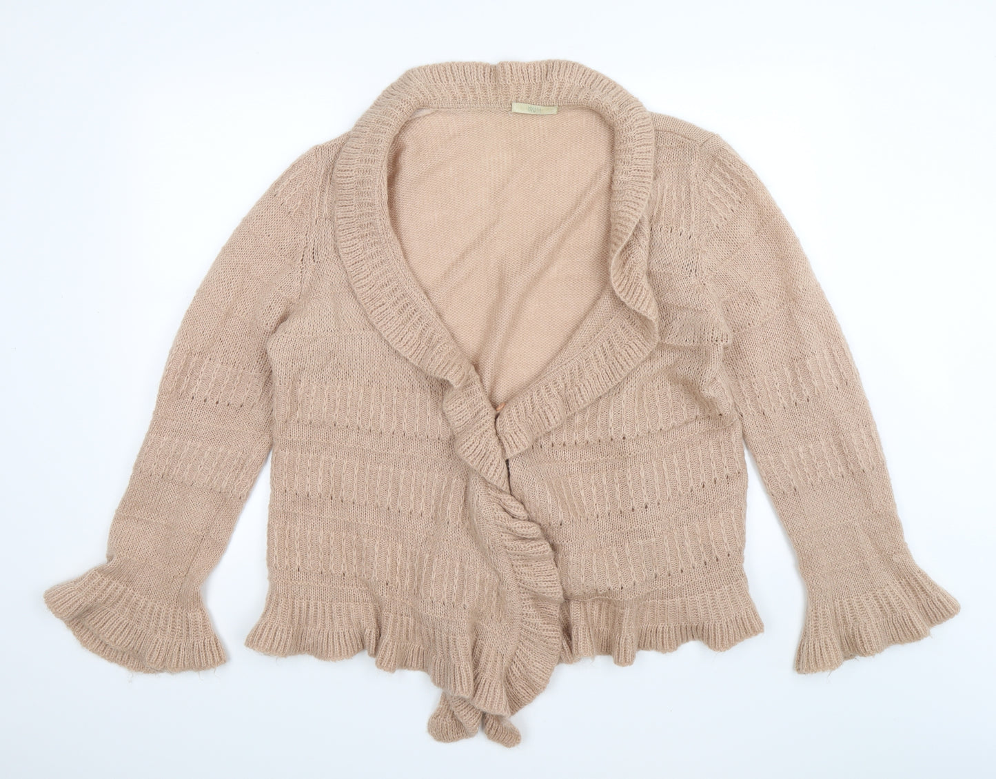 Marks and Spencer Womens Beige  Knit Cardigan Jumper Size 22