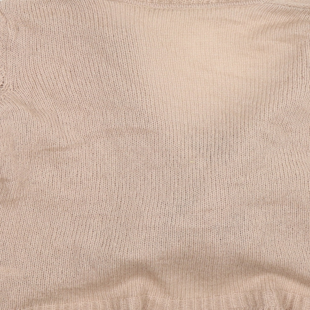 Marks and Spencer Womens Beige  Knit Cardigan Jumper Size 22