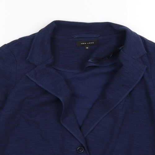 New Look Womens Blue  Knit Cardigan Jumper Size 12