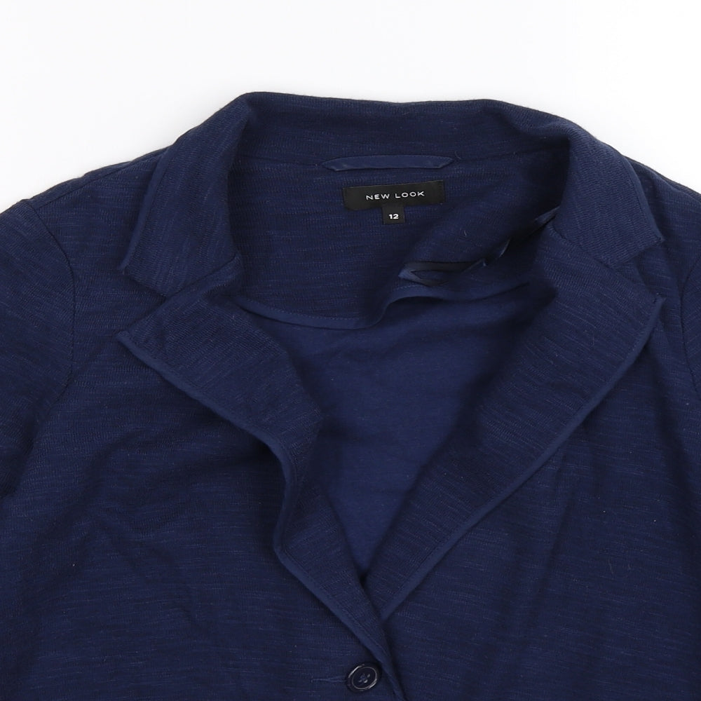 New Look Womens Blue  Knit Cardigan Jumper Size 12