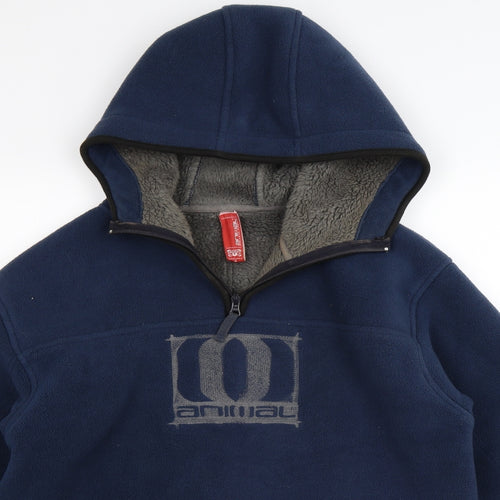 Animal Mens Blue  Fleece Jacket  Size M