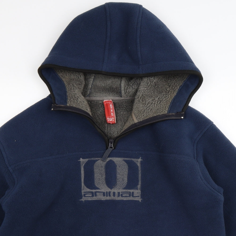 Animal Mens Blue  Fleece Jacket  Size M