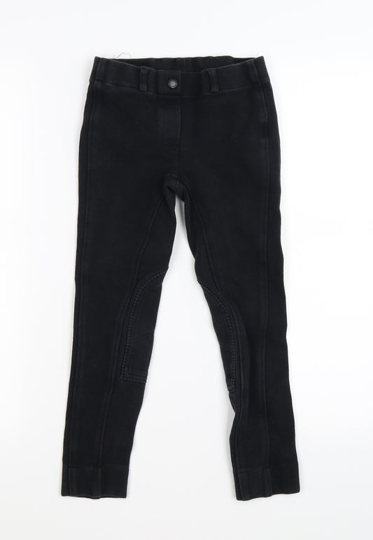 Front view of requisite girls’ blue jegging trousers, size 7-8, years - jodhpurs