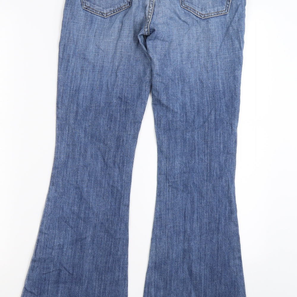 currently/elliott Womens Blue  Denim Flared Jeans Size 8 L31 in