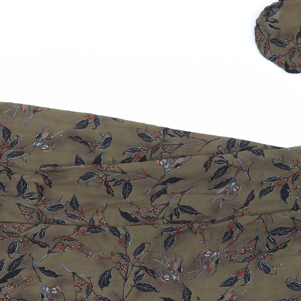 Preworn Womens Green Floral  Kaftan  Size 26
