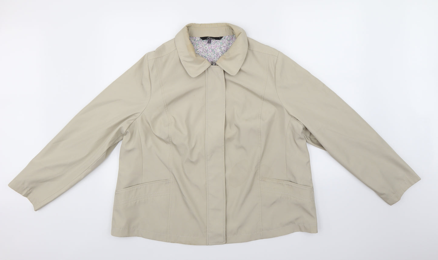 bm Collection Womens Beige   Jacket Coat Size 14