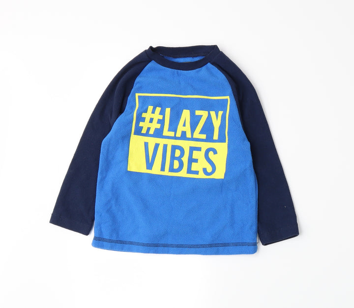 Studio Boys Blue  Fleece Pullover Sweatshirt Size 2-3 Years