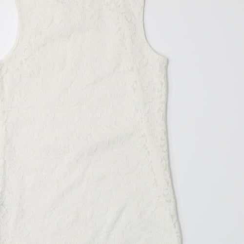 Lindex Girls White   Basic Tank Size 10-11 Years