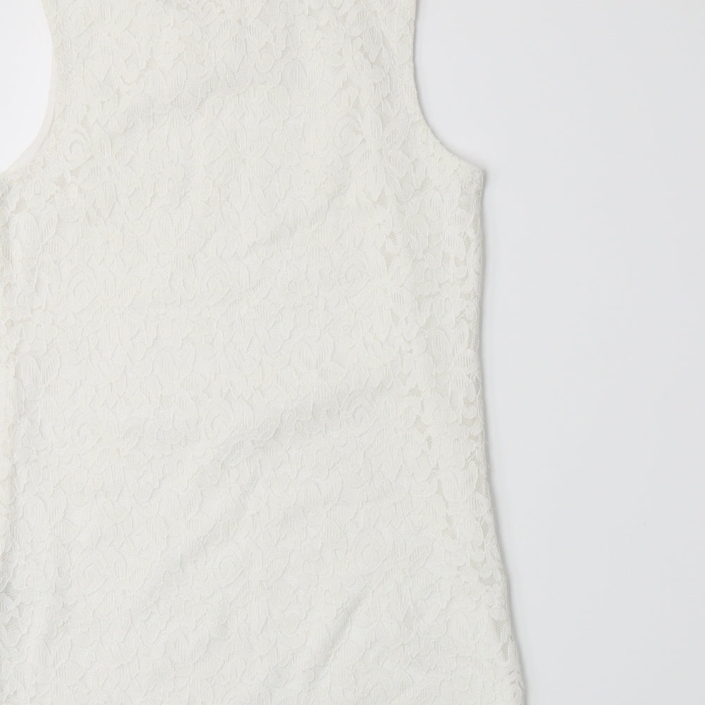 Lindex Girls White   Basic Tank Size 10-11 Years