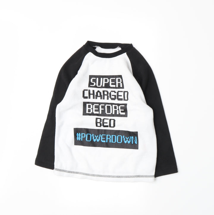 Studio Boys White Fleece Pullover Sweatshirt Size 2-3 Years
