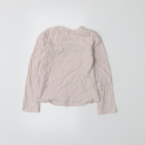 Preworn Girls Pink  Jersey Basic T-Shirt Size 6-9 Months
