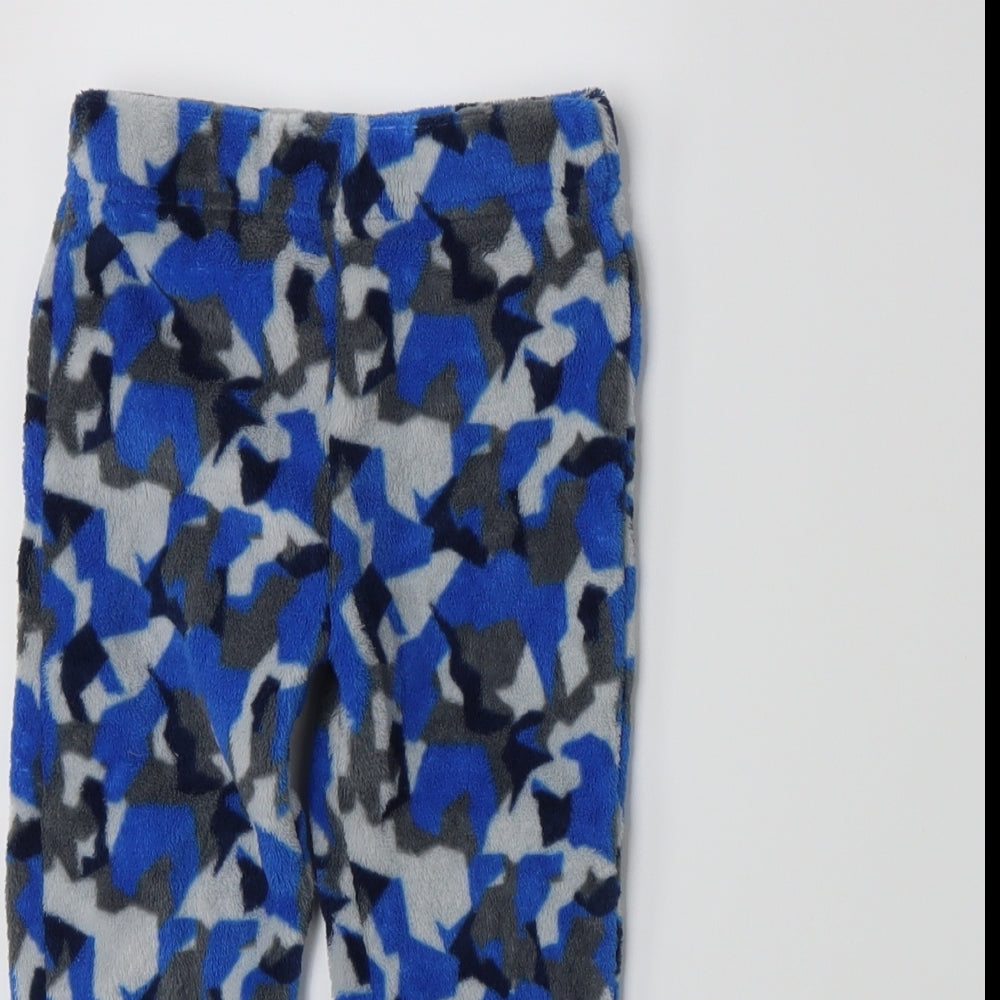 Studio Boys Blue Camouflage Fleece  Pyjama Pants Size 2-3 Years