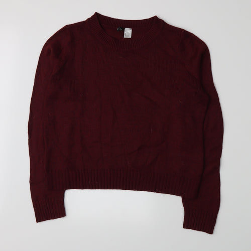 Divided by H&M Womens Red  Knit Pullover Jumper Size S