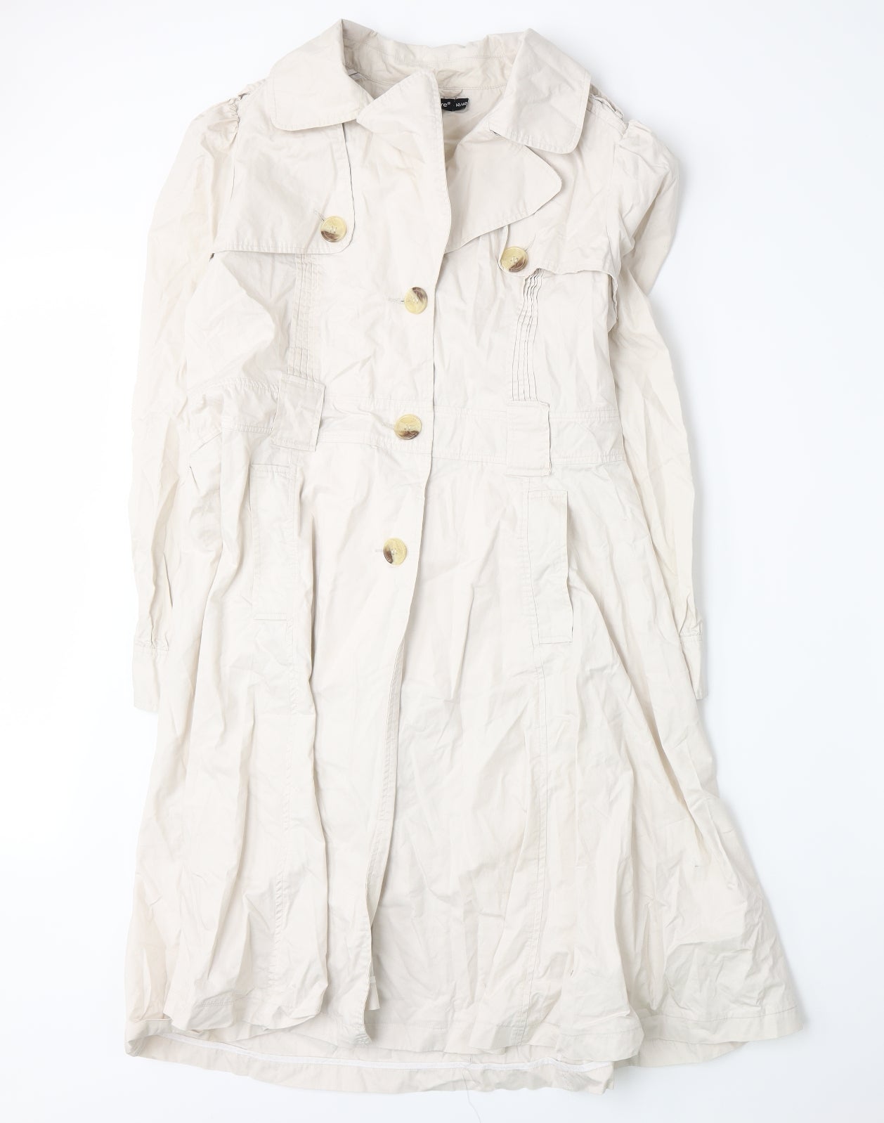 Atmosphere Womens Beige   Overcoat Jacket Size 14