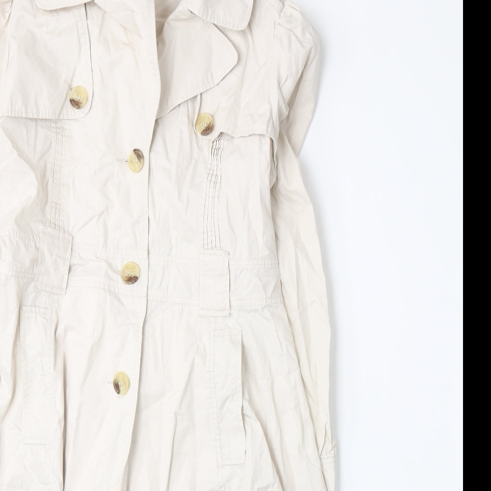 Atmosphere Womens Beige   Overcoat Jacket Size 14