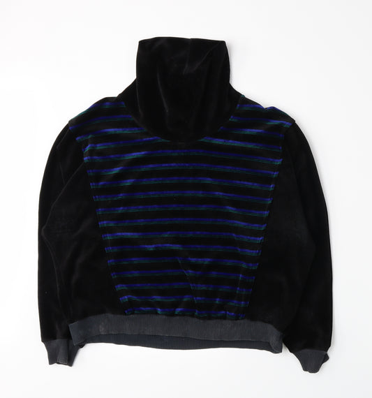 BHS Womens Black Striped  Pullover Sweatshirt Size 14
