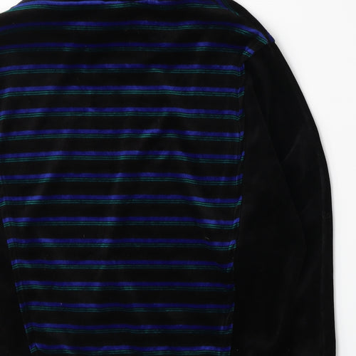 BHS Womens Black Striped  Pullover Sweatshirt Size 14