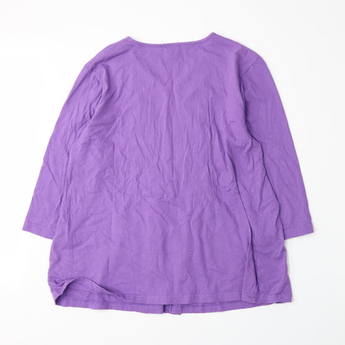 Cotton Traders Womens Purple   Basic T-Shirt Size 10