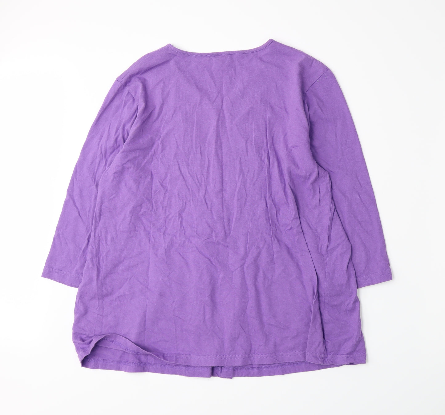 Cotton Traders Womens Purple   Basic T-Shirt Size 10
