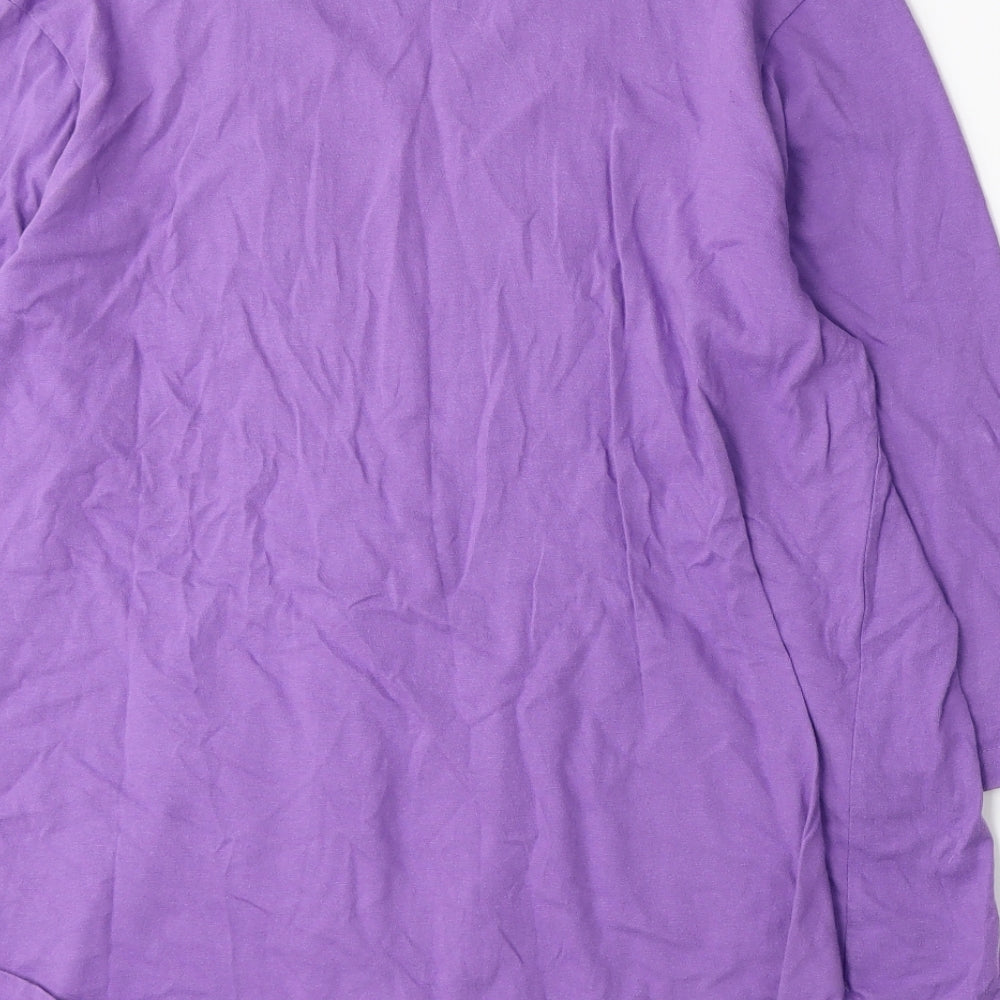Cotton Traders Womens Purple   Basic T-Shirt Size 10