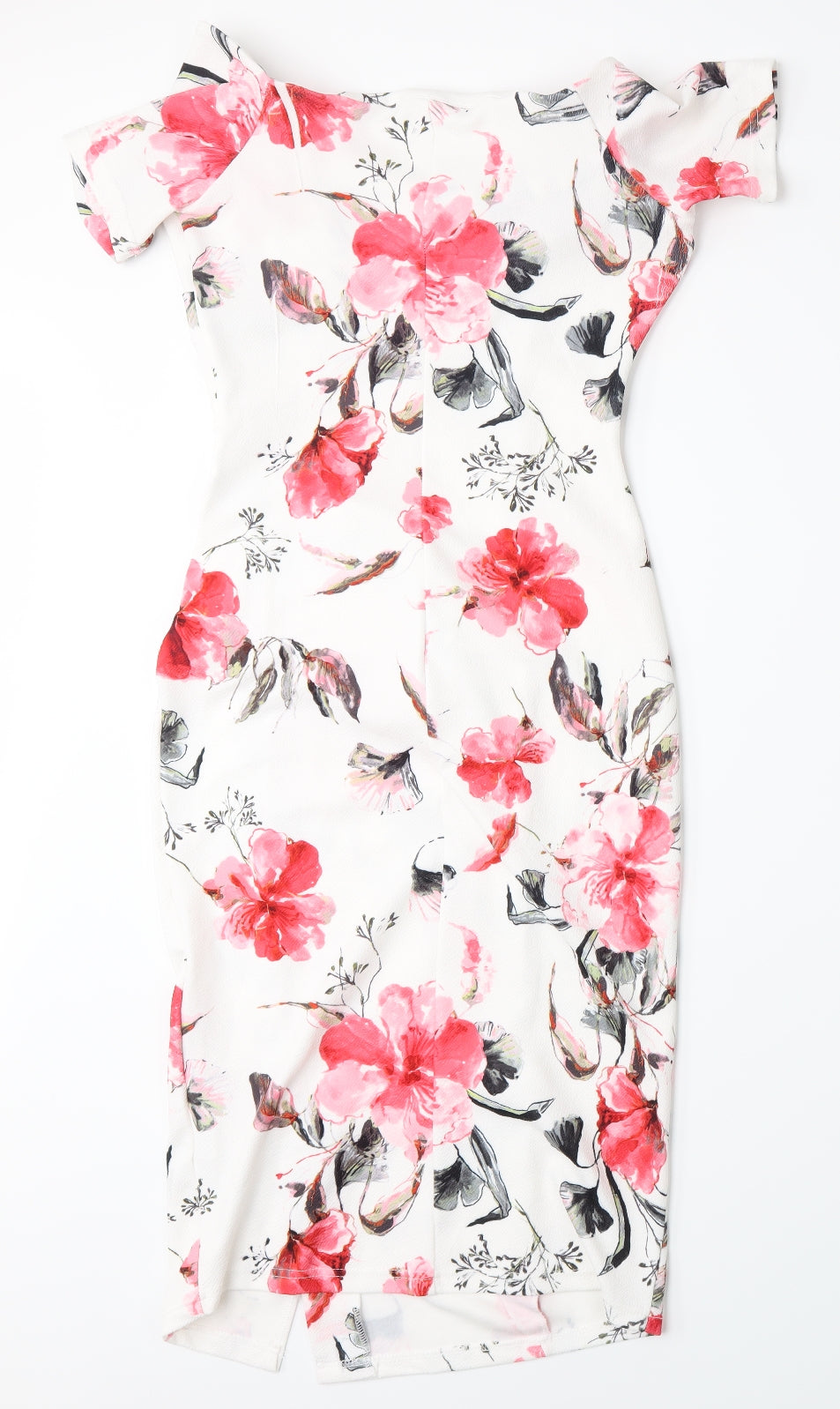 Fever Fish Womens White Floral  Pencil Dress  Size 10