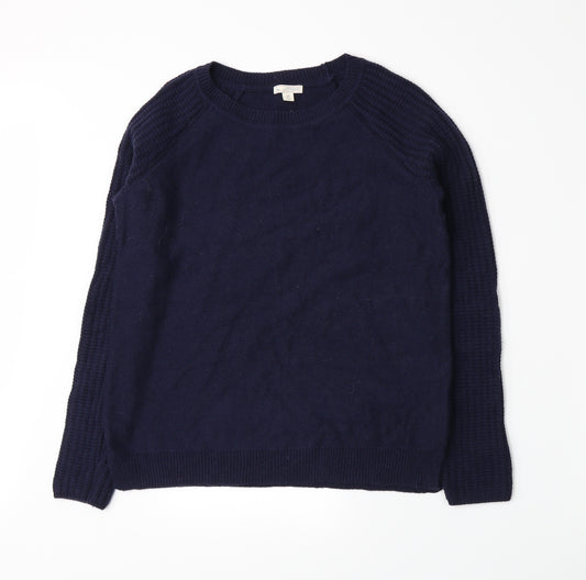 Front view of Gap men’s blue knit jumper, size S