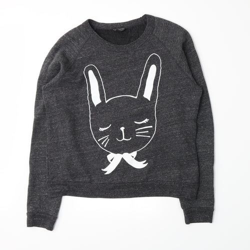 Topshop Womens Grey   Pullover Sweatshirt Size 8