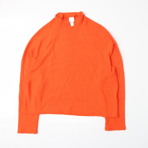 H&M Womens Orange   Pullover Jumper Size S