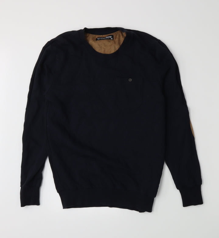 Twisted Soul Mens Blue Pullover Sweatshirt Size XS
