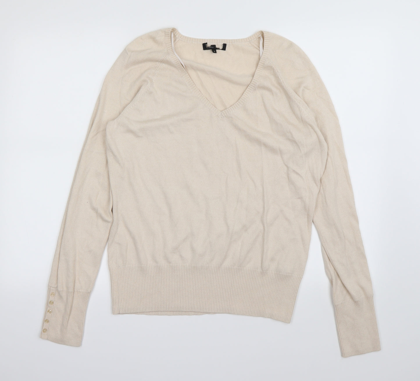 Preworn Womens Beige   Pullover Sweatshirt Size 18