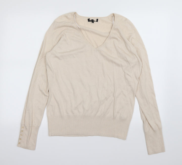 Preworn Womens Beige   Pullover Sweatshirt Size 18