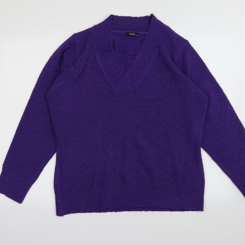 M&Co Womens Purple   Pullover Jumper Size 2XL