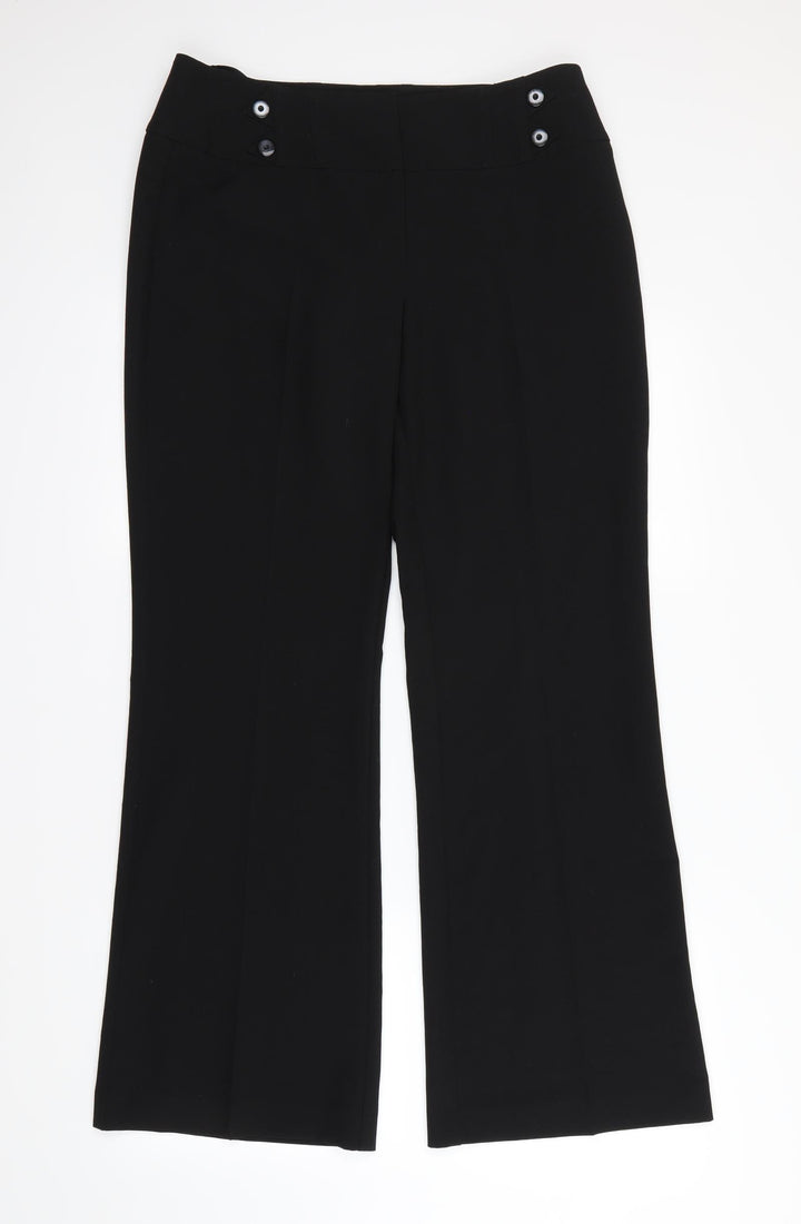 Debenhams Womens Black   Dress Pants Trousers Size 12 L29 in