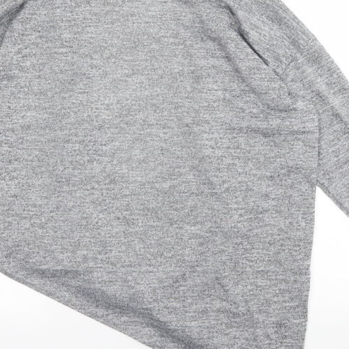 Boohoo Womens Grey   Wrap Blouse Size M