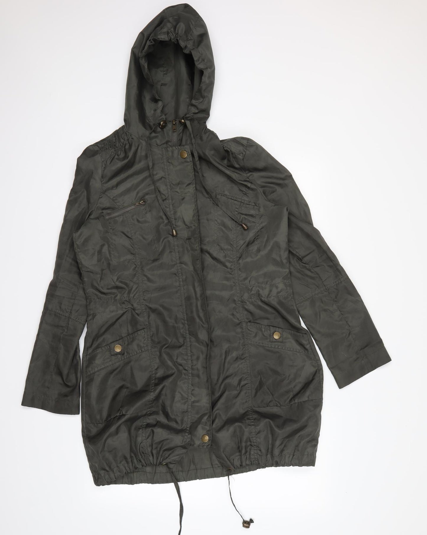 Internacionale Womens Green   Rain Coat Coatigan Size 12