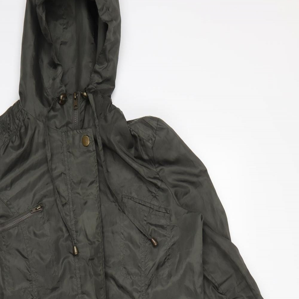 Internacionale Womens Green   Rain Coat Coatigan Size 12