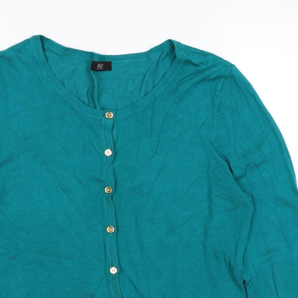 F&F Womens Green   Cardigan Jumper Size 14