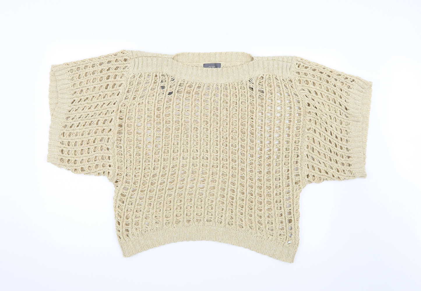 Et Vous Womens Beige  Knit Pullover Jumper Size 16