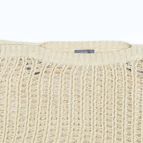 Et Vous Womens Beige  Knit Pullover Jumper Size 16