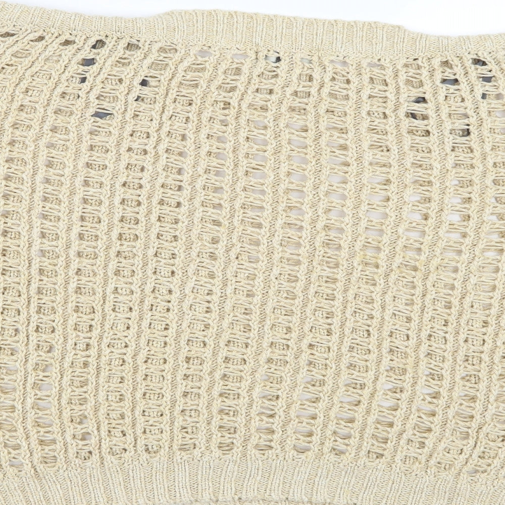Et Vous Womens Beige  Knit Pullover Jumper Size 16